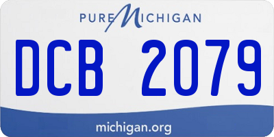 MI license plate DCB2079