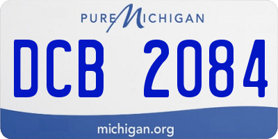 MI license plate DCB2084