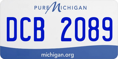 MI license plate DCB2089