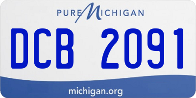 MI license plate DCB2091