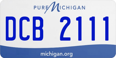 MI license plate DCB2111