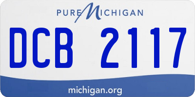 MI license plate DCB2117
