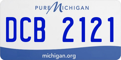 MI license plate DCB2121