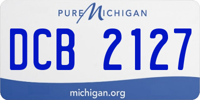 MI license plate DCB2127