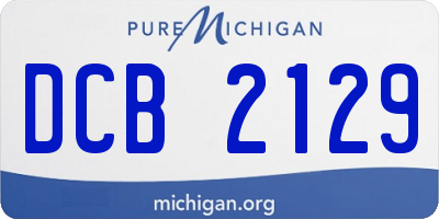 MI license plate DCB2129