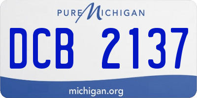 MI license plate DCB2137