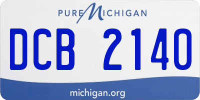 MI license plate DCB2140