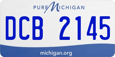 MI license plate DCB2145