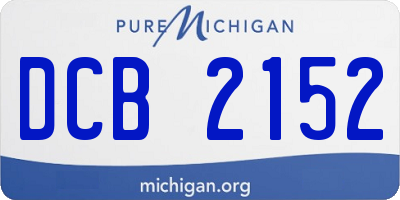 MI license plate DCB2152