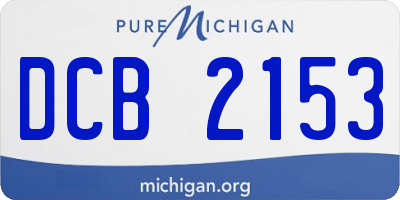 MI license plate DCB2153