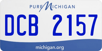 MI license plate DCB2157