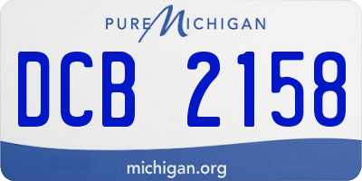MI license plate DCB2158