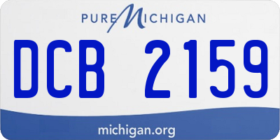 MI license plate DCB2159