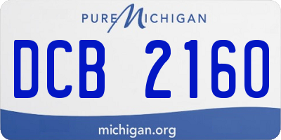 MI license plate DCB2160