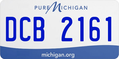 MI license plate DCB2161