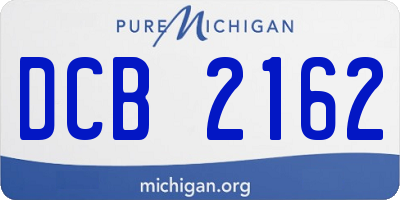 MI license plate DCB2162