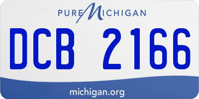 MI license plate DCB2166