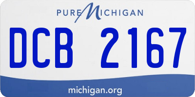 MI license plate DCB2167