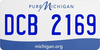 MI license plate DCB2169