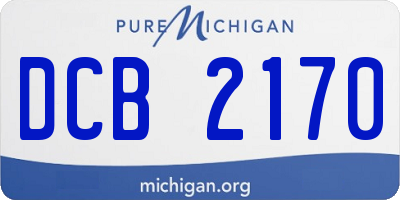 MI license plate DCB2170