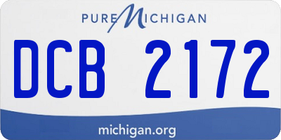MI license plate DCB2172