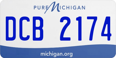 MI license plate DCB2174