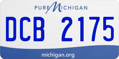 MI license plate DCB2175
