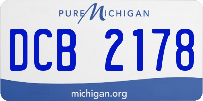 MI license plate DCB2178