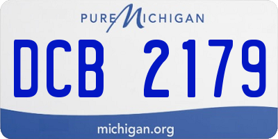 MI license plate DCB2179