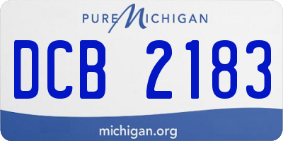 MI license plate DCB2183