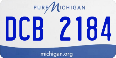 MI license plate DCB2184