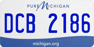MI license plate DCB2186