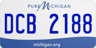 MI license plate DCB2188