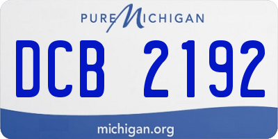 MI license plate DCB2192