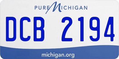 MI license plate DCB2194