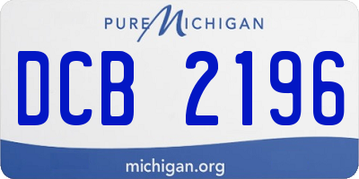 MI license plate DCB2196