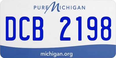 MI license plate DCB2198