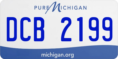 MI license plate DCB2199