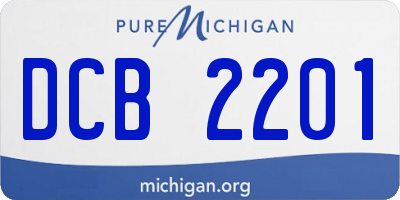 MI license plate DCB2201