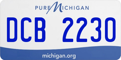 MI license plate DCB2230