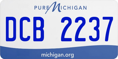 MI license plate DCB2237