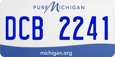 MI license plate DCB2241