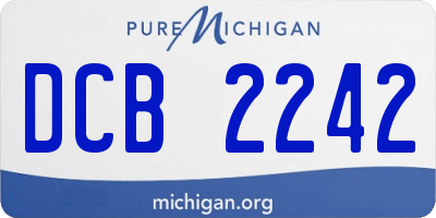 MI license plate DCB2242