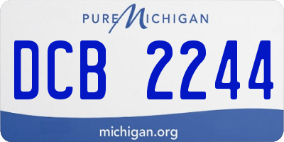 MI license plate DCB2244