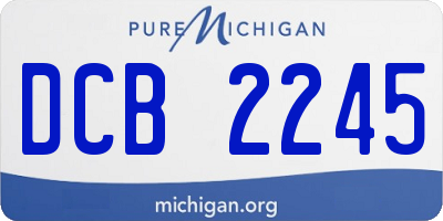 MI license plate DCB2245