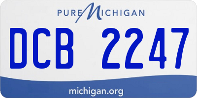 MI license plate DCB2247