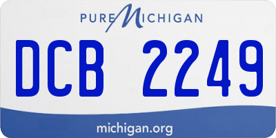 MI license plate DCB2249