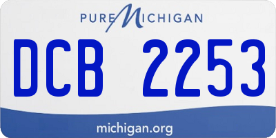 MI license plate DCB2253