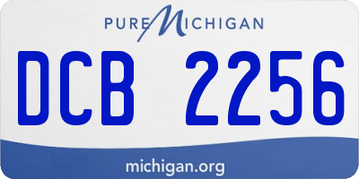 MI license plate DCB2256