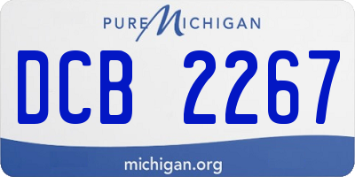 MI license plate DCB2267